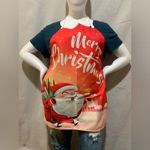 Holiday merry Christmas apron sublimated Mandil new Santa with presents